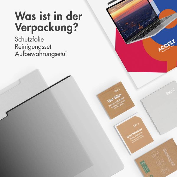 Accezz Magnetische Privacy Displayschutzfolie für MacBook Air 13 Zoll (2018 - 2020) / Pro 13 Zoll (2018 - 2022) - A1932 / A2179 / A2337