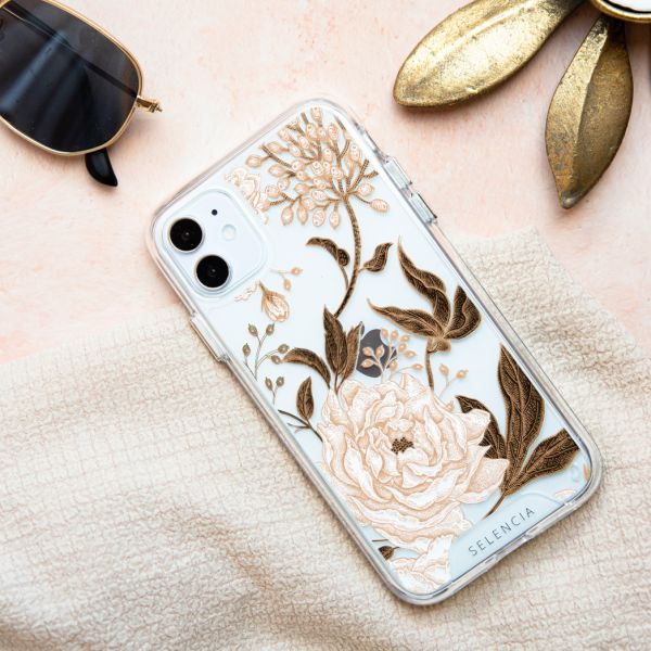 Selencia Fashion-Backcover mit zuverlässigem Schutz für das Samsung Galaxy A33 - Golden Flowers
