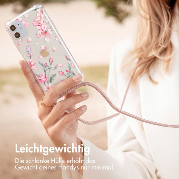 imoshion Design Hülle mit Band für das iPhone SE (2022 / 2020) / 8 / 7 - Blossom Watercolor