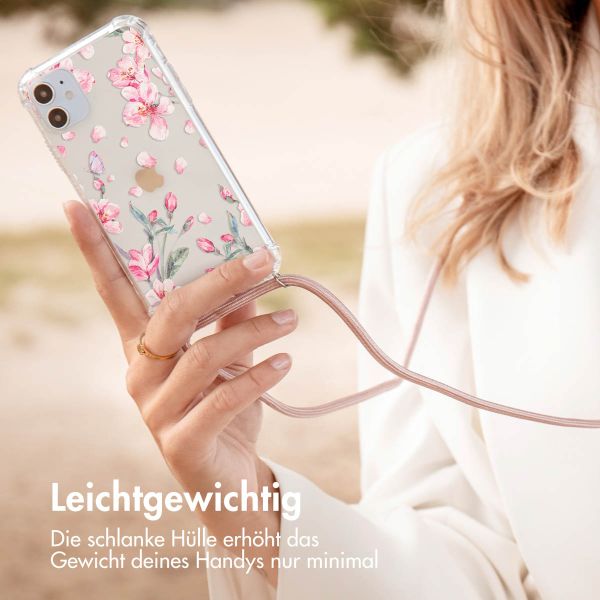 imoshion Design Hülle mit Band für das iPhone 13 - Blossom Watercolor