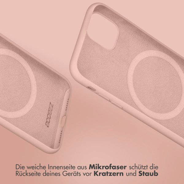 Accezz Liquid Silikoncase mit MagSafe für das iPhone 13 - Rosa