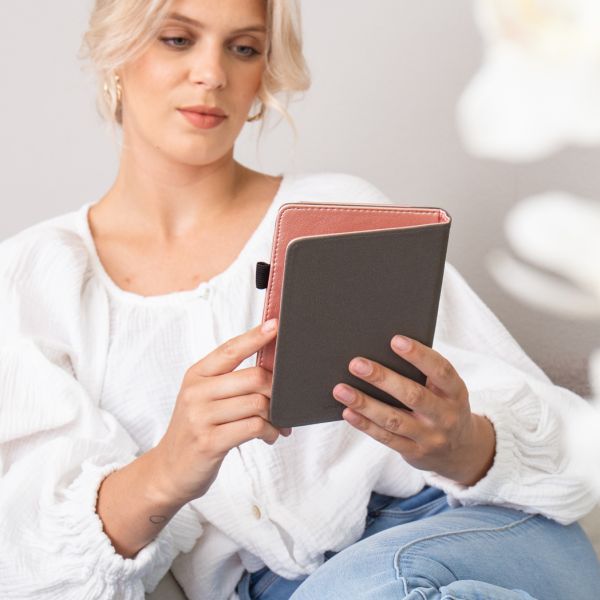 imoshion Vegan Leather Klapphülle für das Kobo Libra Colour - Rose Gold