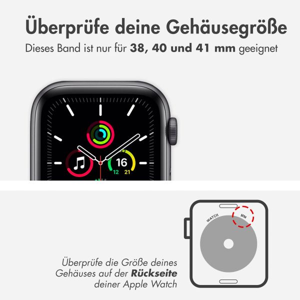 Uniq Linus AiroSoft™ Silikonarmband für die Apple Watch 1-9 / SE – 38/40/41 mm – Kreidegrau