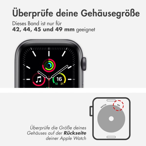 Accezz Mattes Titanstahlarmband für die Apple Watch Series 1-9 / SE / Ultra (2) – 42/44/45/49 mm – Titan
