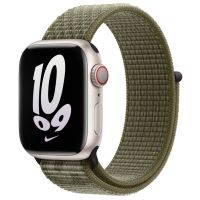 Apple Sport Loop Armband für das Apple Watch Series 1-9 / SE - 38/40/41 mm / Series 10 - 42 mm - Sequoia / Pure Platinum