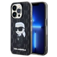 Karl Lagerfeld Hard Case Back Cover Monogram für das iPhone 15 Pro Max - Schwarz