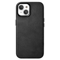 Woodcessories Bio Leather Case MagSafe für das iPhone 15 - Schwarz