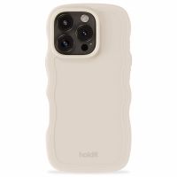 Holdit Wavy Case für das iPhone 16 Pro - Light Beige