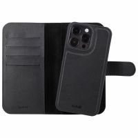 Holdit Wallet Case Magnet Plus für das iPhone 16 Pro - Schwarz