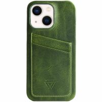 Wachikopa Full Wrap C.C. Back Cover mit 2 Kartenhaltern für das iPhone 13 - Forest Green