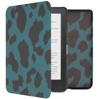 imoshion Design Slim Hard Case Klapphülle Kobo Clara HD - Green Leopard