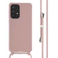 imoshion Silikonhülle mit Band für das Samsung Galaxy A33 - Sand Pink