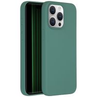 Accezz Liquid Silikoncase für das iPhone 15 Pro Max - Dunkelgrün