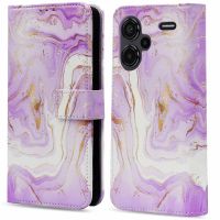 imoshion Design Klapphülle für das Xiaomi Redmi Note 13 Pro Plus (5G) - Purple Marble