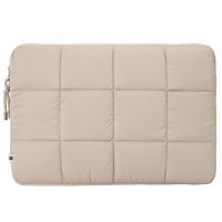 Selencia Puffy Laptop Hülle 13-14 Zoll - Laptop Sleeve - Beige