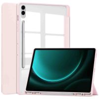 imoshion Trifold Hardcase Klapphülle für das Samsung Tab S9 FE Plus / Tab S9 Plus 12.4 Zoll - Rosa