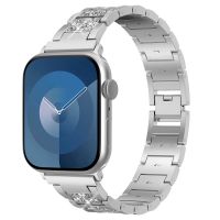 Selencia Sparkle Armband für die Apple Watch Series 1-9 / SE - 38/40/41 mm / Series 10 - 42 mm - Silber