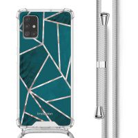 imoshion Design Hülle mit Band für das Samsung Galaxy A51 - Petrol Green Graphic