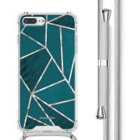 imoshion Design Hülle mit Band für das iPhone 8 Plus / 7 Plus - Petrol Green Graphic