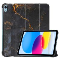 imoshion Design Trifold Klapphülle für das iPad 10 (2022) 10.9 Zoll - Black Marble