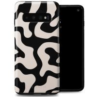 Selencia Vivid Back Cover für das Samsung Galaxy S10 - Art Wave Black