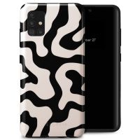 Selencia Vivid Back Cover für das Samsung Galaxy A51 - Art Wave Black