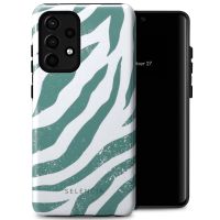 Selencia Vivid Back Cover für das Samsung Galaxy A52(s) (5G/4G) - Colorful Zebra Pine Blue