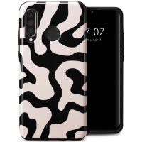 Selencia Vivid Back Cover für das Huawei P30 Lite - Art Wave Black