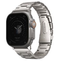 Uniq Osta Stahlarmband mit Selbstjustierenden Gliedern für die Apple Watch 1-9 / SE / Ultra (2) - 42/44/45/49 mm - Titanium Silver