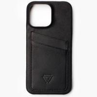 Wachikopa Full Wrap C.C. Back Cover mit 2 Kartenhaltern für das iPhone 13 - Black