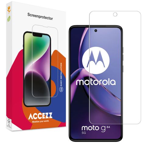 Accezz Screen Protector aus gehärtetem Glas für das Motorola Moto G84 - Transparent