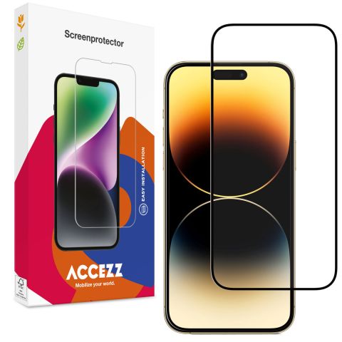 Accezz Full Cover Screen Protector aus gehärtetem Glas für das iPhone 14 Pro Max / 15 Plus / 16 Plus