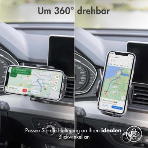 iMoshion Handyhalterung für das Auto für das iPhone 7 – Verstellbar –  Universell – Carbon – Lüftungsgitter – Schwarz