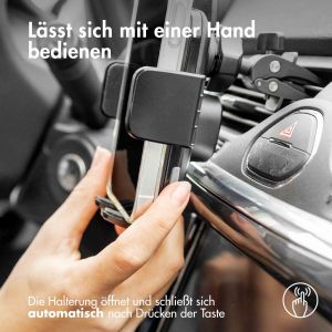 Accezz ﻿Handyhalterung Auto für das iPhone 14 Pro Max - Kabelloses  Ladegerät - Lüftungsgitter - Schwarz