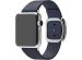 Apple Leather Band Modern Buckle für die Apple Watch Series 1-9 / SE - 38/40/41 mm - Größe M - Blau