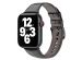 WiWu Vintage „Crazy Horse“ Lederarmband für die Apple Watch Series 1-9 / SE - 38/40/41 mm / Series 10 - 42 mm - Schwarz