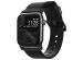 Nomad Modernes Lederarmband für die Apple Watch Series 1-10 / SE / Ultra (2) - 42/44/45/46/49 mm - Schwarz/Schwarz