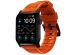 Nomad Robustes Armband FKM für die Apple Watch Series 1-10 / SE / Ultra (2) - 42/44/45/46/49 mm - Schwarz/Orange