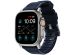 Nomad Robustes Armband FKM für die Apple Watch Series 1-10 / SE / Ultra (2) - 42/44/45/46/49 mm - Silber/Blau