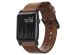 Nomad Modernes Lederarmband für die Apple Watch Series 1-10 / SE / Ultra (2) - 42/44/45/46/49 mm - Braun/Schwarz