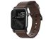 Nomad Modernes Lederarmband für die Apple Watch Series 1-9 / SE - 38/40/41 mm / Series 10 - 42 mm - Braun/Schwarz