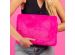 imoshion Fluffy Laptop Hülle 15-16 Zoll - Laptop Sleeve - Hot Pink