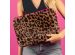 imoshion Fluffy Laptop Hülle 15-16 Zoll - Laptop Sleeve - Leopard Pink