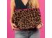 imoshion Fluffy Laptop Hülle 13-14 Zoll - Laptop Sleeve - Leopard Pink