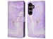 imoshion Design Klapphülle für das Samsung Galaxy S24 Plus - Purple Marble