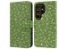 imoshion Design Klapphülle für das Samsung Galaxy S24 Ultra - Green Flowers