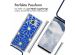 imoshion Design Hülle mit Band für das Samsung Galaxy S8 - Cobalt Blue Flowers Connect