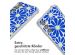 imoshion Design Hülle mit Band für das Samsung Galaxy A14 (5G/4G) - Cobalt Blue Flowers Connect