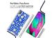 imoshion Design Hülle mit Band für das Samsung Galaxy A40 - Cobalt Blue Flowers Connect