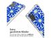 iMoshion Design Hülle mit Band für das Samsung Galaxy A41 - Cobalt Blue Flowers Connect